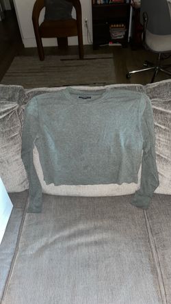 Moss Green long sleeve shirt/crop top shirt
