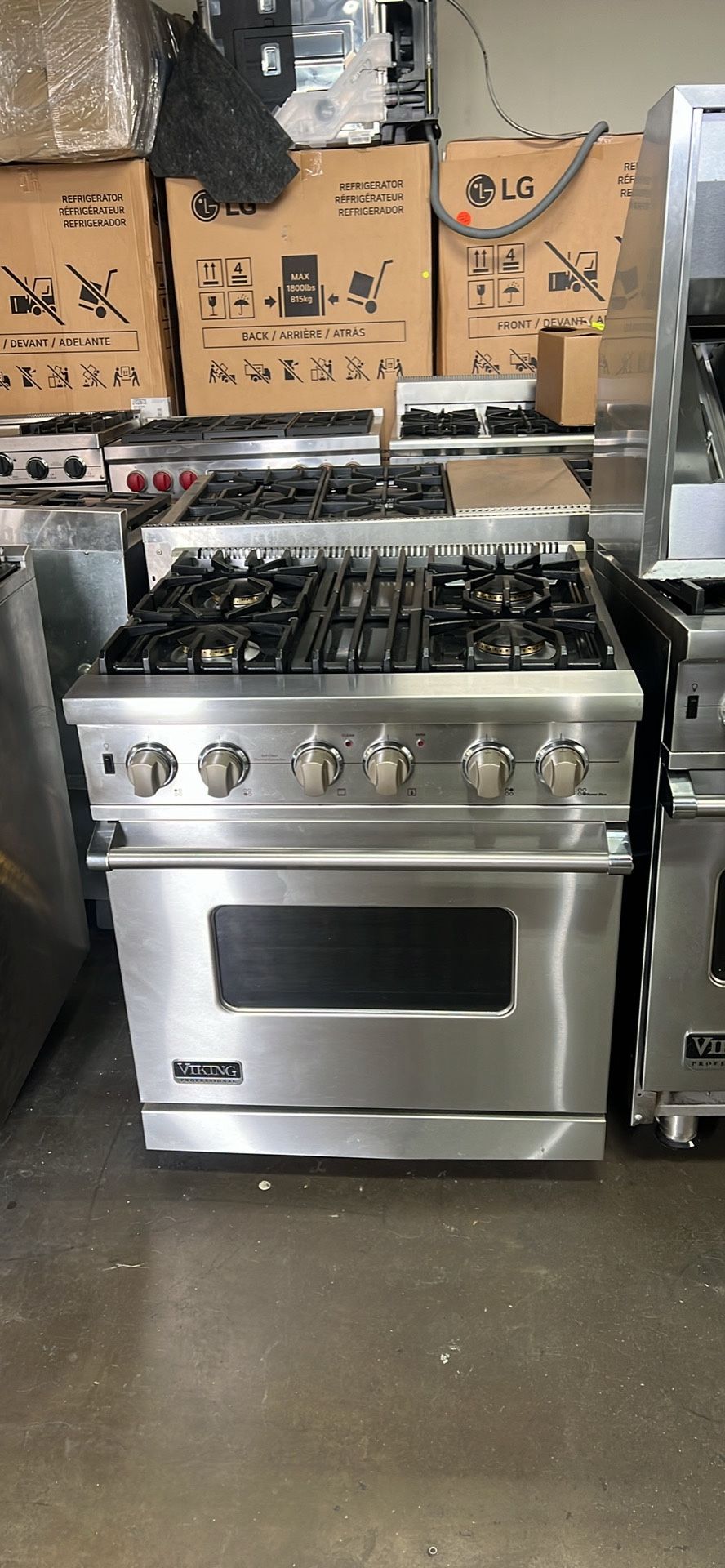 Viking 30”Wide Gas Range Stove Stainless Steel 4Burners