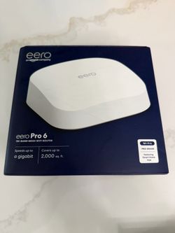 Amazon eero Pro 6 tri-band mesh Wi-Fi 6 router with built-in Zigbee smart home hub