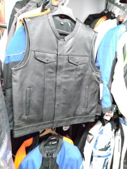 , motorcycle club leather vest brand new