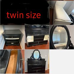 Twin Size Bed With Mattress And Dresser $200
