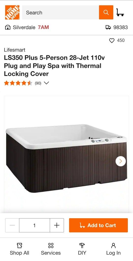 110 Volt 5 Person Jacuzzi With Cover Easy To Relocate