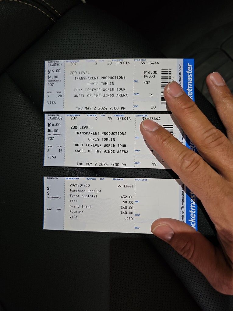 Chris Tomlin + CAIN Concert Tickets Everett 5/2/24