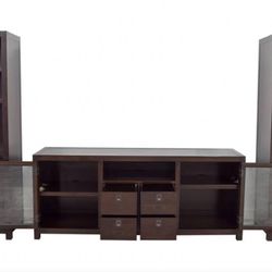 Pottery Barn Media Center, Tv Stand Plus Two Towers, Entertainment Unit