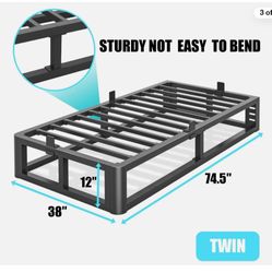 Twin Bed Frame - 12" h NEW