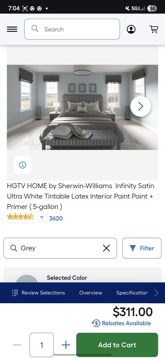 Sherwin Williams Super Paint Grey Brook