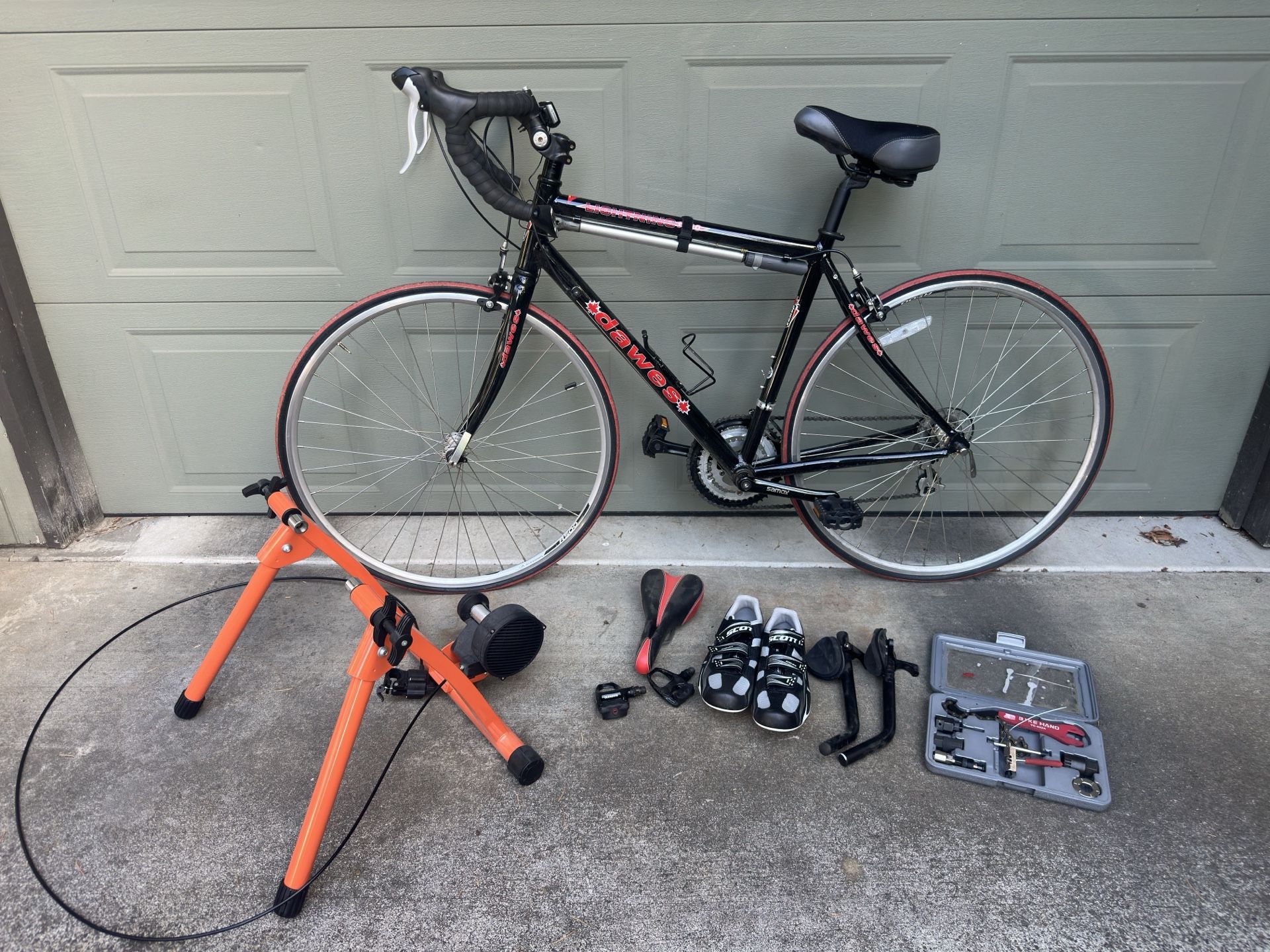 Road Bike With Accessories 