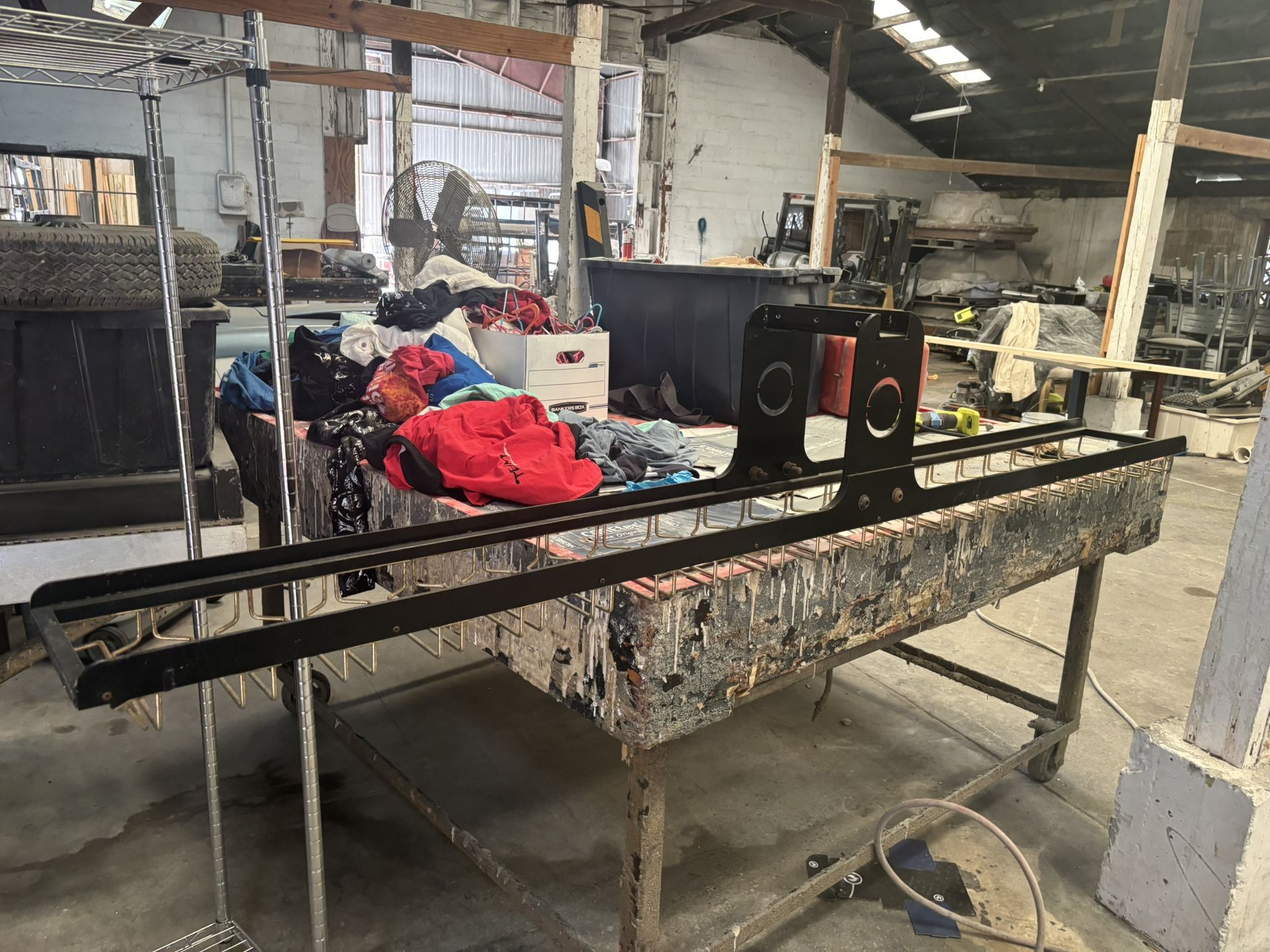 Overhead wine glass rack