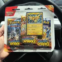 Pokemon Surging Sparks 3 Pack Blisters Zapdos