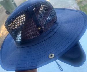 Navy Blue Wide Brim Boonie Hat