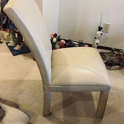 Chairs heavy padded high back leather dining room