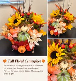 🍁🌻 Beautiful Handmade Fall Centerpiece  🎃