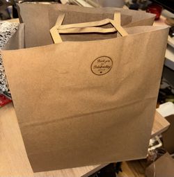 Paper Gift Bags (60) - With Thank You For Celebrating With Us Stickers