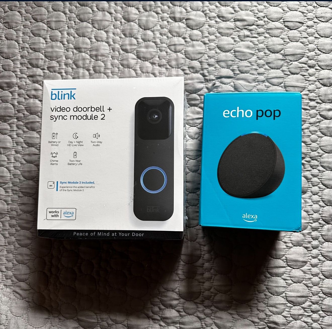 Blink Video Doorbell + Sync Module 2 | Two-year battery life, Two-way audio, HD video, motion and chime app alerts and Alexa enabled — wired or wire-f
