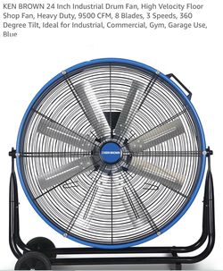 KEN BROWN 24 Inch Industrial Drum Fan