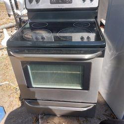 Stainless And Black Stove 
