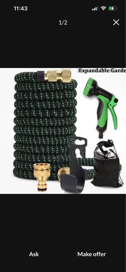 100ft Garden Hose Heavy Duty Expandable Pipe Water Spray Gun water thief adaptor