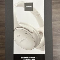 Bose QuietComfort 45 - Headphones with mic - full size - Bluetooth - wireless, wired - active noise canceling - 2.5 mm jack - smoke white