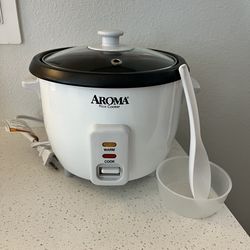 Aroma Rice Cooker White - With Cup & Paddle