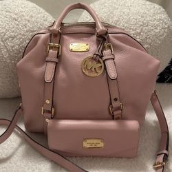 Michael Kors Pink Bag With Wallet