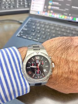 ESQ Swiss Catalyst Chronograph Men’s Watch Black Dial Stainless Steel New Battery
