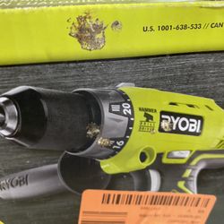 Ryobi Hammer Drill New Comes With Battery And Charger 