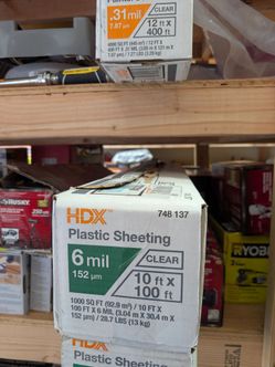 HDX 10 ft x 100 ft Black 6 Mil Plastic Sheeting – New