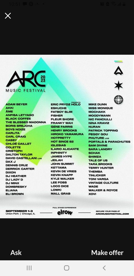ARC FESTIVAL TICKETS!!!
