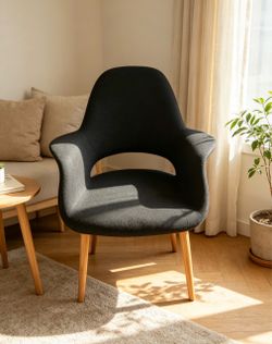 Black chair , Mid-Century Modern Accent Chair