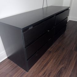 Six Drawer Wood Dresser