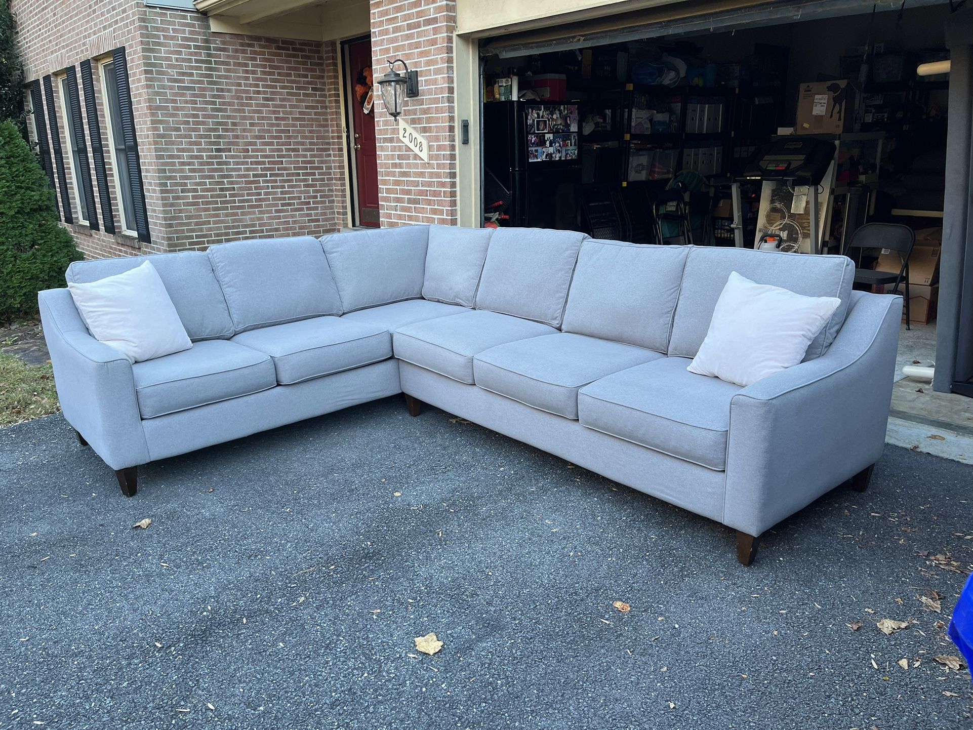 Free Delivery - Gray Couch Sofa Sectional