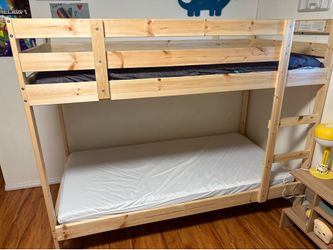 IKEA twin wooden bunk beds