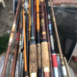 Vintage Fishing Poles.  