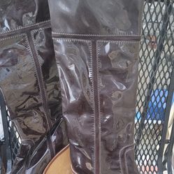 YSL Vintage FALL 04 Wedge Boots Chocolate Brown Size 40