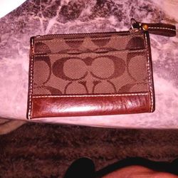 Small Coach Keychain Wallet, New