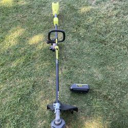 Ryibi 40v Weed Eater With 4ah Battery And Charger