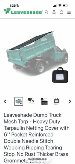 Leaveshade Dump Truck Mesh Tarp 8' X 15'