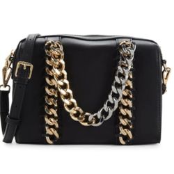Jill & Ally Women's Mini Bowling Top Handle Bag In Black