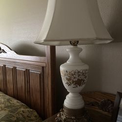 Tall Antique Gold Painted Lamps