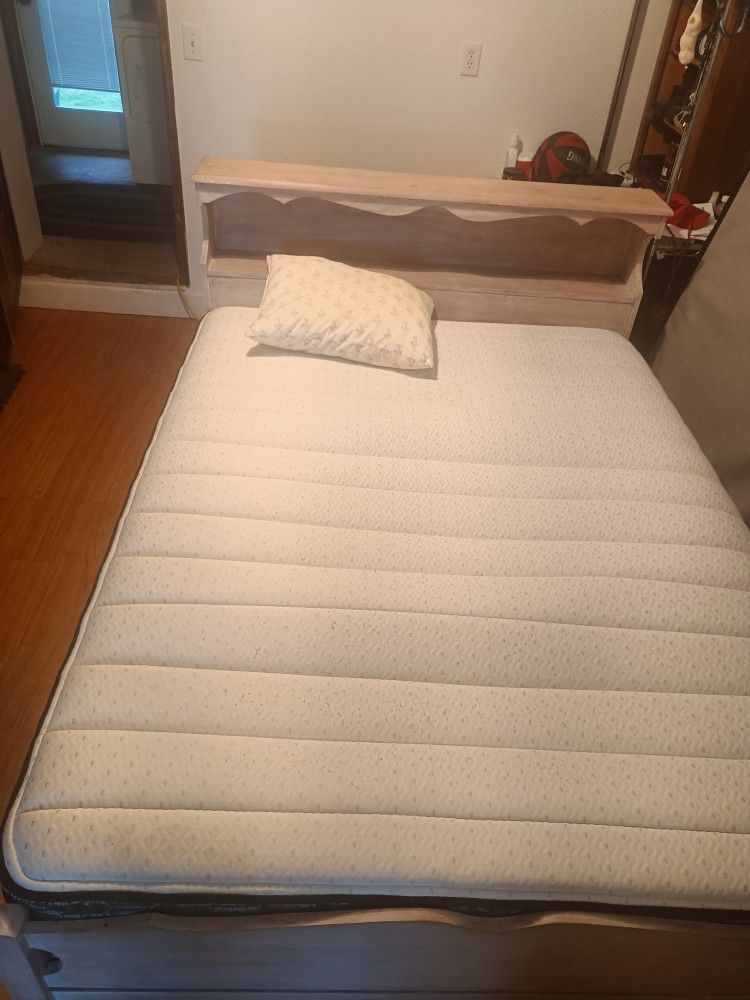 Queen Size Mattres; Free And Full Size Frame For Free