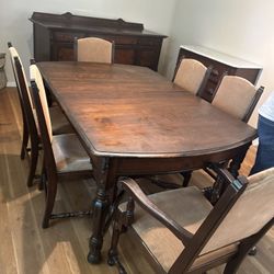 Antique Dining Room Table And Buffet 