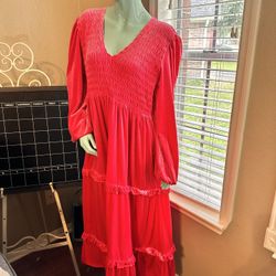 🎀Hot Pink Velvet Dress🎀