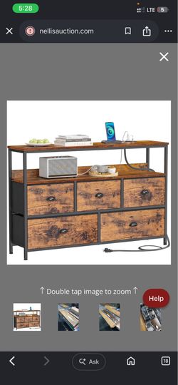 Dresser TV Stand With 5 Drawers