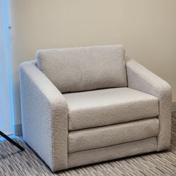 Gray Sherpa Sleeper Chair