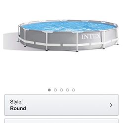 New In Box, Intex Round Prism Frame Pool Set, Pump Included | 12ft x 30" | 26711EH model
