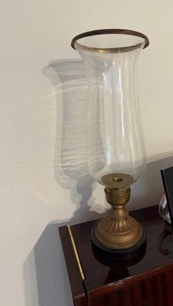 Decorative Glass Hurricane Candle Holder2 Set