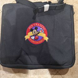 Disney Pin Trading Bag Cast Member Storage Bag Case Binder Large 14” X 12”
