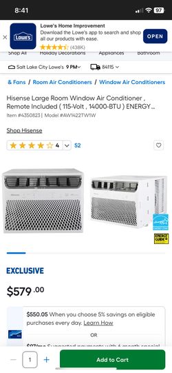 14000 BTU WINDOW MOUNT AIR CONDITIONER