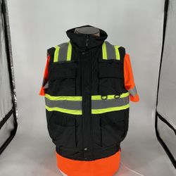 Hi-Vis Reflective Safety Puffer Vest 