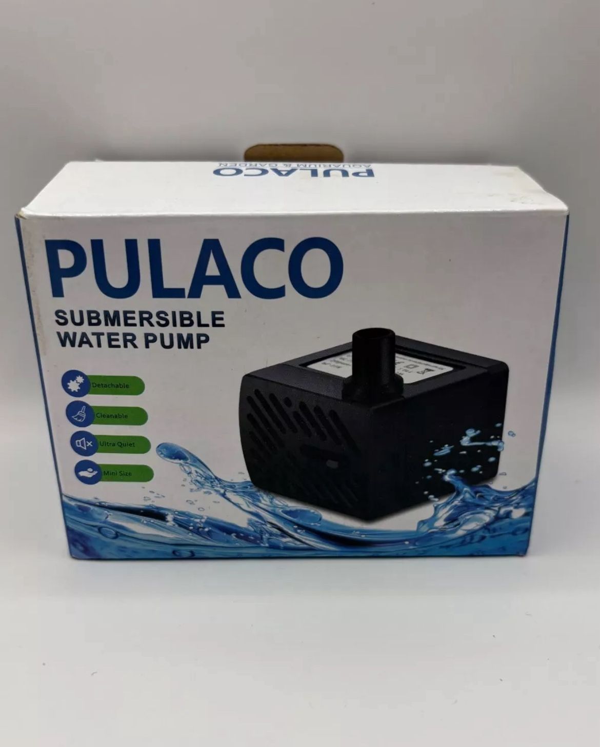 Pulaco Mini Submersible Water Pump PL-128 AC 110-120v/60Hz 5w 95GPH